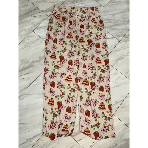 Strawberry Shortcake Pajama Pants Sleep Womens Men’s Adult Size LARGE Retro 80's - Picture 1 of 4